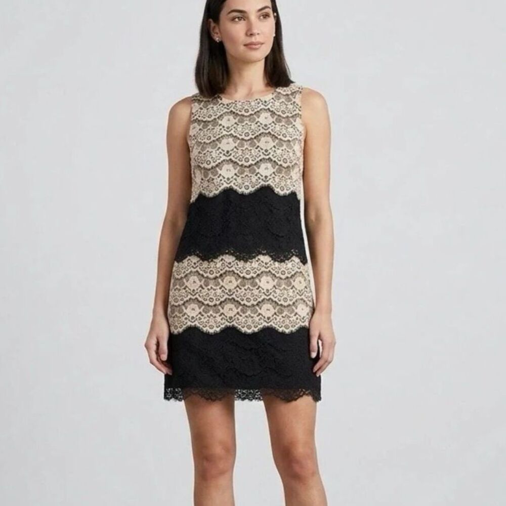 Jessica Simpson Dress Womens 14 Scalloped tiered Lace Whimsigoth Fairy Y2K New